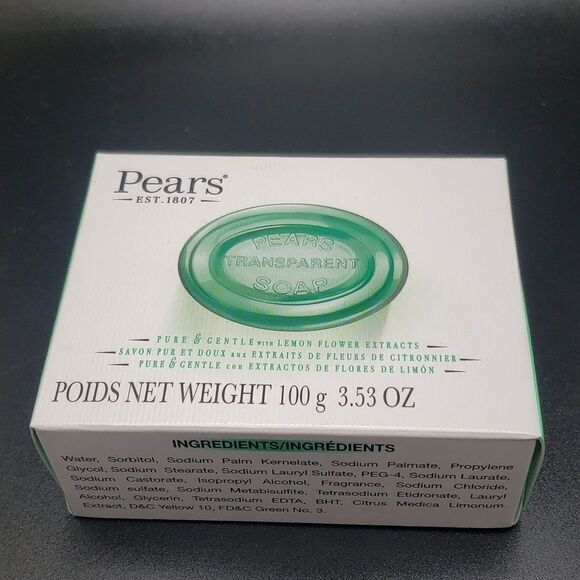 𝅺pears pure & gentle transparent green bar soap - Picture 3 of 3
